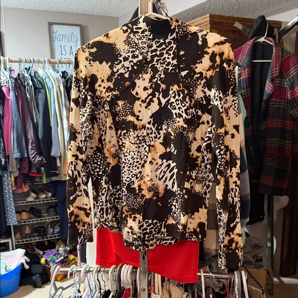 Joseph Ribkoff Black and Tan Patterned Jacket - Picture 4 of 4